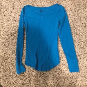 Blue long sleeve top